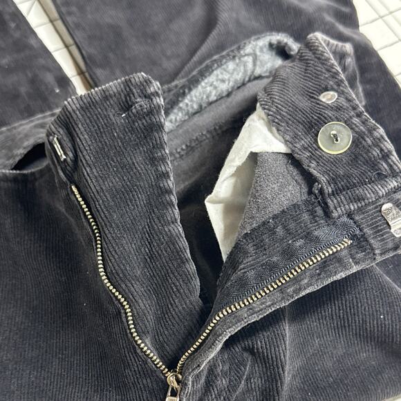 Duck Head Vintage 90s Low Rise Boot Cut Black Corduroy Pants Women 10 - Picture 7 of 8